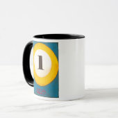 Het dichte Schilderen van Aantal Één PoolKoop Mok (Voorkant links)