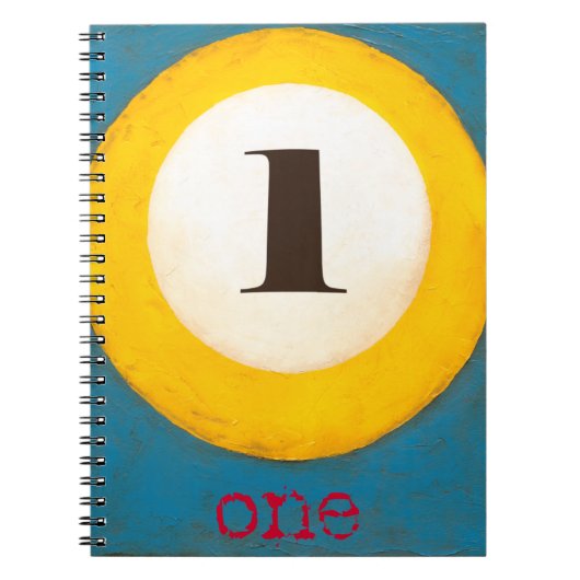 Het dichte Schilderen van Aantal Één PoolKoop Notitieboek (Voorkant)