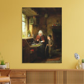 Het dichten van een Brief, 1890 (olie op paneel) Canvas Afdruk (Insitu (Woonkamer))