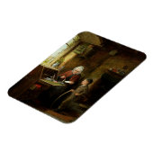 Het dichten van een Brief, 1890 (olie op paneel) Magneet (Linkerzijde)