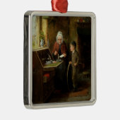 Het dichten van een Brief, 1890 (olie op paneel) Metalen Ornament (Rechts)