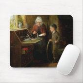 Het dichten van een Brief, 1890 (olie op paneel) Muismat (Met muis)