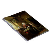 Het dichten van een Brief, 1890 (olie op paneel) Notitieboek (Rechterzijde)