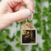 Het dichten van een Brief, 1890 (olie op paneel) Sleutelhanger (Hand)