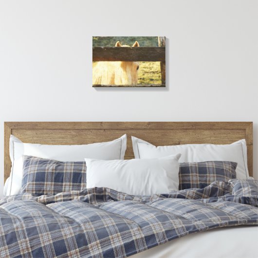 Het dichtknijpen van het hek canvas afdruk (Insitu (Slaapkamer))