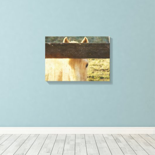 Het dichtknijpen van het hek canvas afdruk (Insitu (Houten vloer))