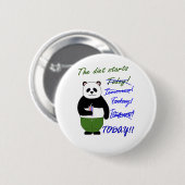 Het dieet begint... ronde button 5,7 cm (Voorkant /achterkant)