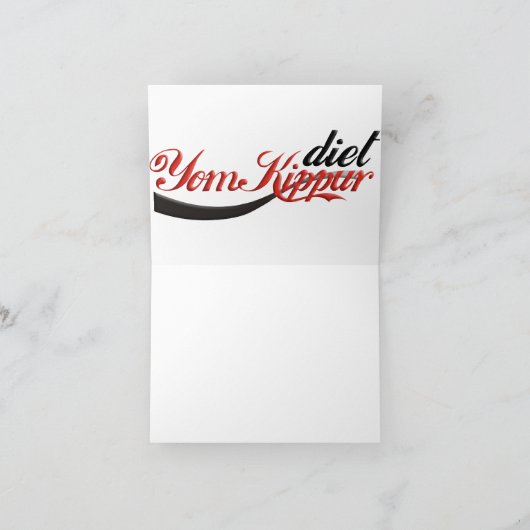 Het Dieet van Kippur van Yom Kaart (Binnen)