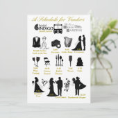 Het Dienstenschema van het huwelijk voor Verkopers Kaart (Staand voorkant)