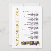 Het Dienstenschema van het huwelijk voor Verkopers Kaart (Achterkant)