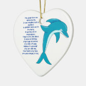 Het diepe blauwe zee sprak me aan, Dolphin-hartsto Keramisch Ornament (Links)