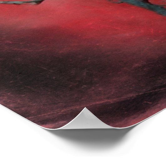 Het diepste Rood Poster (Hoek)