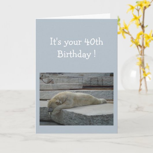 Het Dier van de Ijsbeer van de Humor van de Kaart (Gele Bloem)