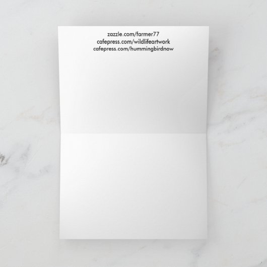 Het Dier van het Wild van de Vogel van de kolibrie Kaart (Binnen)