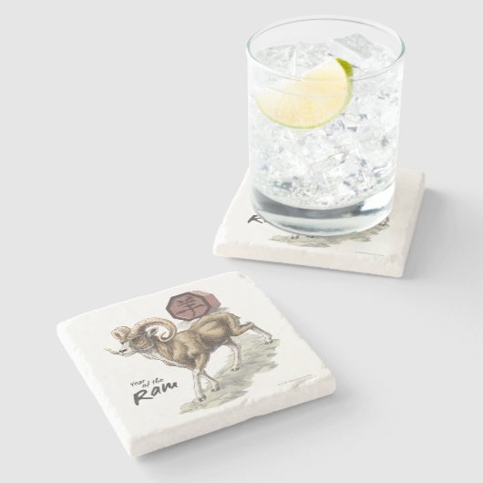 het dierentuin van de hinesos stenen onderzetter (Zijkant)