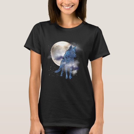 Het Dierenvriend van het Howling Predator Forest F T-shirt (Voorkant)