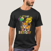 Het Dierenvriend van mijn 25e verjaardag tijger T-shirt (Voorkant)