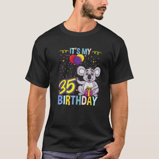 Het Dierenvriend van mijn 35e verjaardag Koala T-shirt (Voorkant)