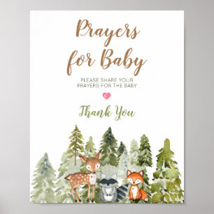 Het dierlijk avontuur Camper Prayers voor Baby Pos Poster