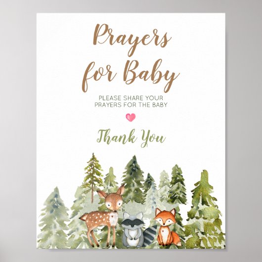 Het dierlijk avontuur Camper Prayers voor Baby Pos Poster (Voorkant)