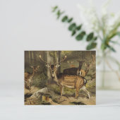 Het dierlijk Briefkaart "Rustic Antler Deer" (Staand voorkant)