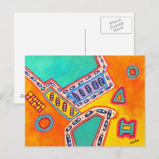 Het dierlijke Abstracte Briefkaart van Dromen (Voorkant / Achterkant)