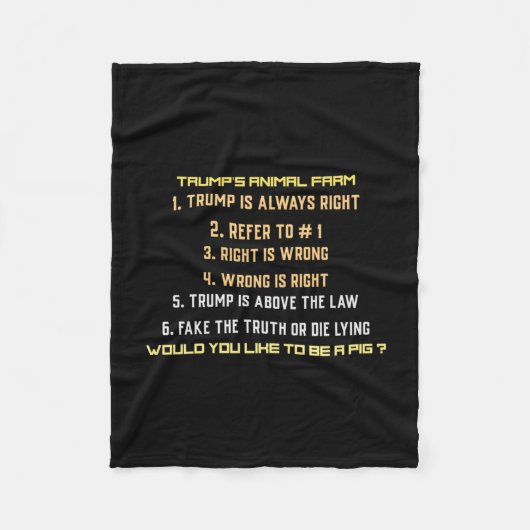 Het dierlijke Boerderij van Trump Fleece Deken (Voorkant)