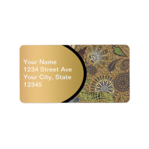 Het dierlijke Patroon van Paisley van de Druk Etiket