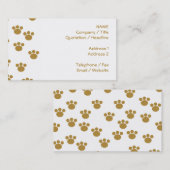 Het dierlijke Print van de Poot. Bruin en Wit Visitekaartje (Voorkant / Achterkant)