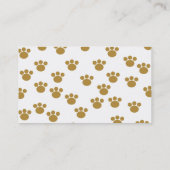 Het dierlijke Print van de Poot. Bruin en Wit Visitekaartje (Achterkant)