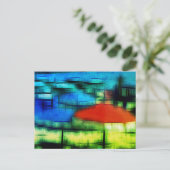 Het digitale effect van de band van stijl "indruk" feestdagenkaart (Staand voorkant)