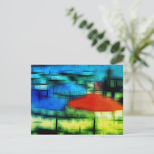 Het digitale effect van de band van stijl "indruk" feestdagenkaart (Staand voorkant)