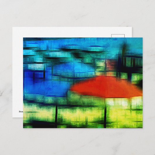 Het digitale effect van de band van stijl "indruk" feestdagenkaart (Voorkant / Achterkant)