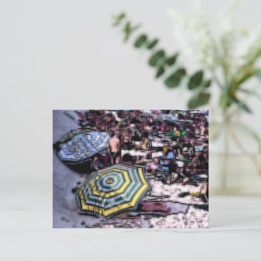 Het digitale effect van de band van stijl "indruk" feestdagenkaart (Staand voorkant)