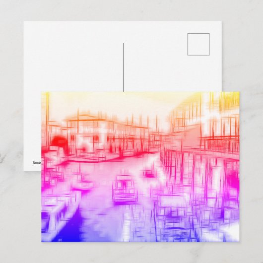 Het digitale effect van stijl "indruk" feestdagenkaart (Voorkant / Achterkant)