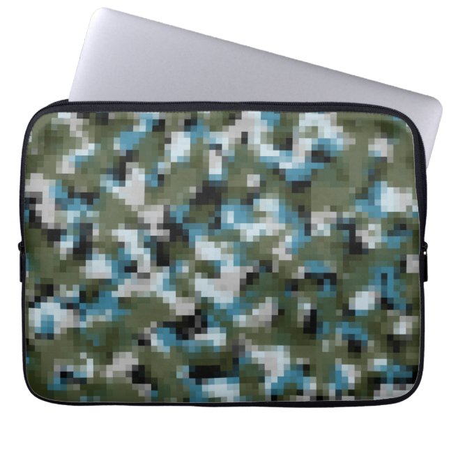 Het digitale Meer van de Winter Camo Laptop Sleeve (Voorkant)