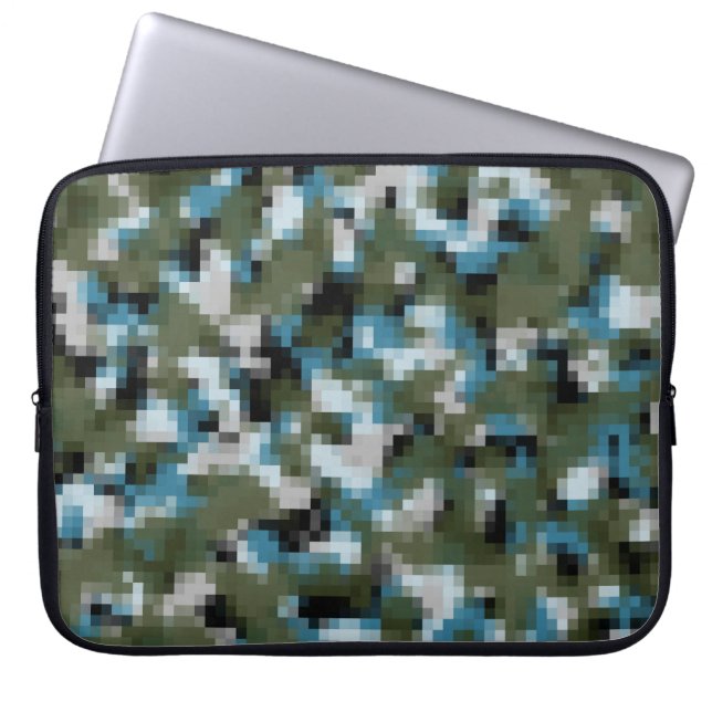 Het digitale Meer van de Winter Camo Laptop Sleeve (Voorkant)