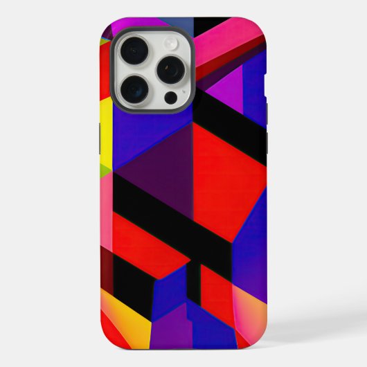 Het digitale mozaïek: een hypermoderne visie iPhone hoesje (Achterkant)
