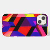 Het digitale mozaïek: een hypermoderne visie iPhone hoesje (Achterkant horizontaal)
