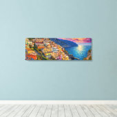 Het digitale schilderij van de Italiaanse Amalfiku Canvas Afdruk (Insitu (Houten vloer))