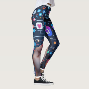 Het digitale web: een visuele weergave van sociale leggings