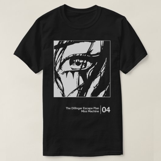 Het Dillinger Escape Plan minimalistisch grafisch T-shirt (Design voorkant)
