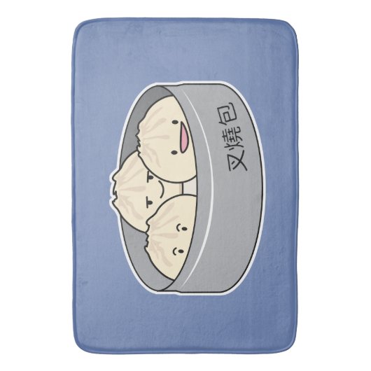 Het dim sum Chinees ontbijt gestoomd bbq van het Badmat (Voorkant Verticaal)