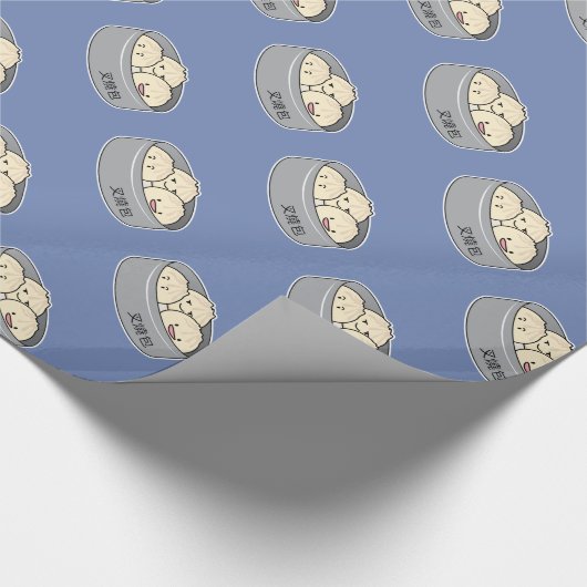 Het dim sum Chinees ontbijt gestoomd bbq van het Cadeaupapier (Hoek)