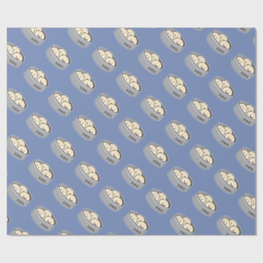 Het dim sum Chinees ontbijt gestoomd bbq van het Cadeaupapier (Vlak)