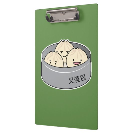 Het dim sum Chinees ontbijt gestoomd bbq van het Klembord (Links)