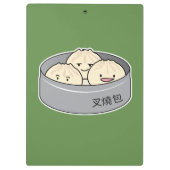 Het dim sum Chinees ontbijt gestoomd bbq van het Klembord (Achterkant)