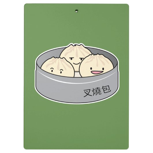 Het dim sum Chinees ontbijt gestoomd bbq van het Klembord (Achterkant)