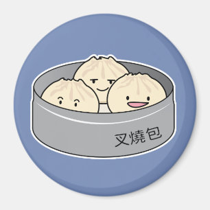 Het dim sum Chinees ontbijt gestoomd bbq van het Magneet