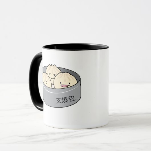 Het dim sum Chinees ontbijt gestoomd bbq van het Mok (Voorkant links)